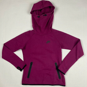 NWOT Nike Tech Fleece Pullover Hoodie Womens XS Cowl Neck Berry Red